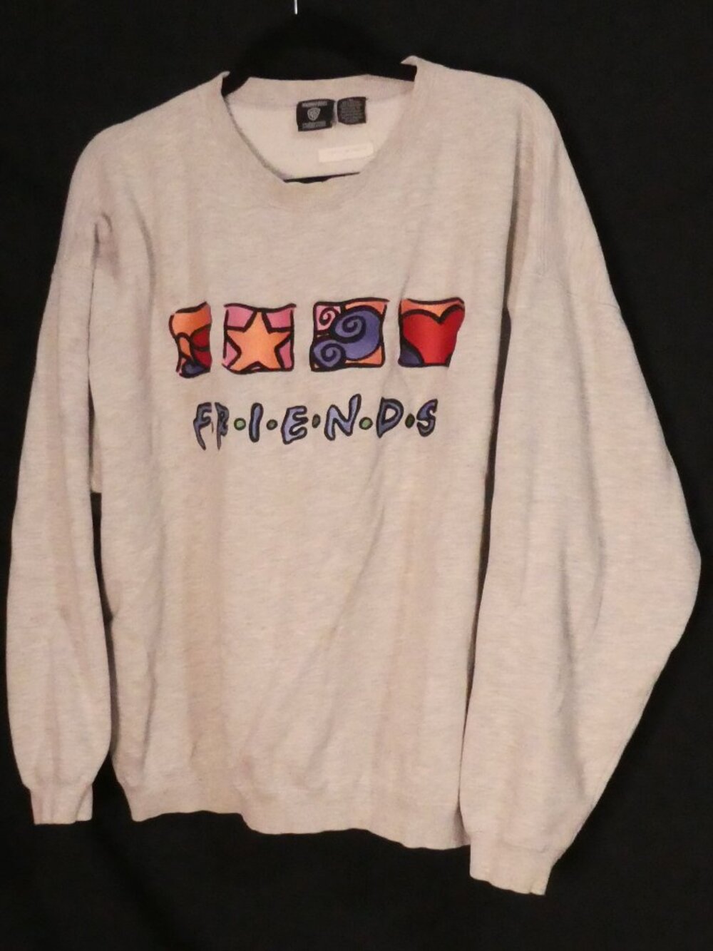Vintage 90s WARNER BROS STUDIO STORE Friends Grey Sweatshirt - XL extra large